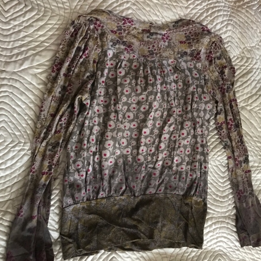 Anthropologie Vintage Liberty Print Tie Neck Defined waist Boho Top! - Picture 8 of 10
